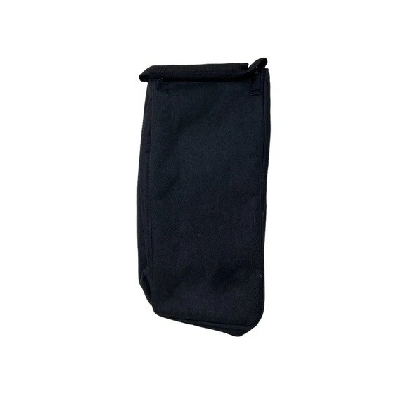 Estuche de transporte doble botella de lona negra Mona.Vie. Foto 4 de 4