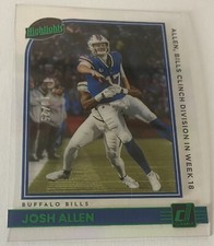Josh Allen 2022 Donruss Clearly Highlights Green 18/25 Ebay Bills SSP  Read 🔥