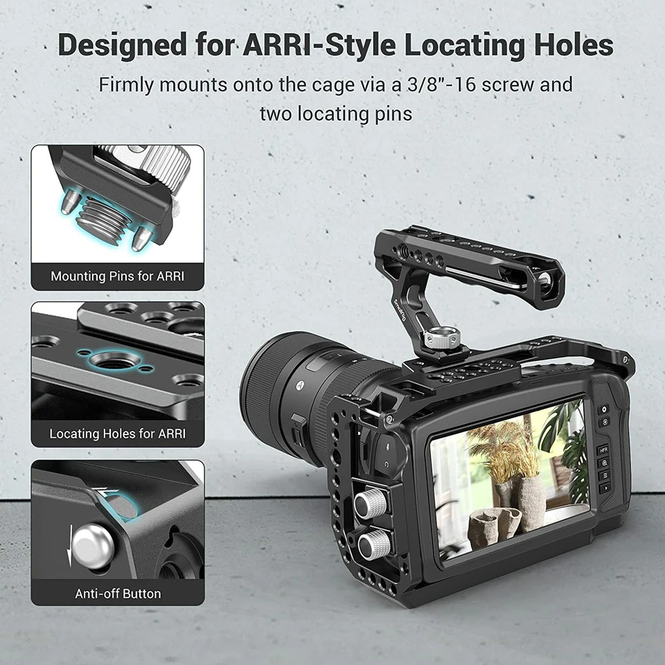 SmallRig ARRI Top Handle with Locating Holes for ARRI for Camera Cage 2165C - Image 2 of 4