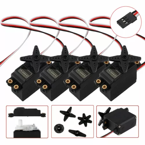 4 pezzi servomotori standard ad alta coppia per Futaba S3003 RC auto aereo barca elicottero - Foto 2 di 12
