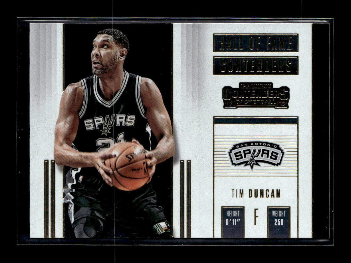 2017-18 Panini Contenders #2 Tim Duncan Hall of Fame Contenders