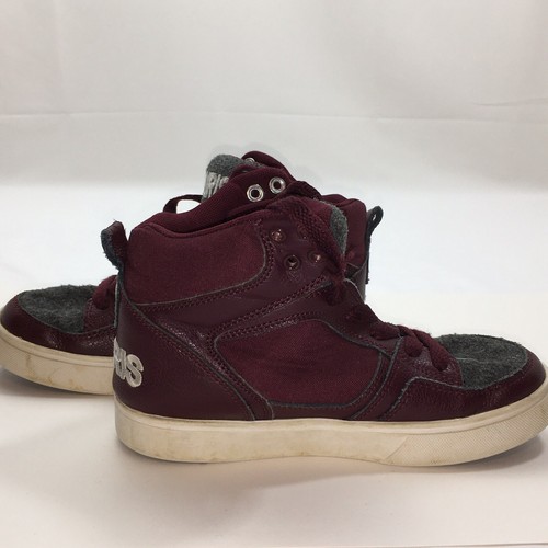 Osiris Skate Shoes Kid’s Size 3 M Dark Purple/ Gray Leather Upper Sneakers - Picture 8 of 10
