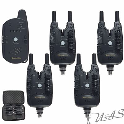 Delta Fishing Funk Bissanzeiger 4+1 Fallbiss Lautlos 1:1 Diebstahlsicherung Kva