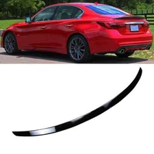 For 2014-2023 INFINITI Q50 GLOSS BLACK Factory Style Trunk Spoiler Wing Lip