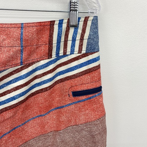 Patagonia Shorts Men 34 Pockets Wavefarer Board Striped Surf Swim Trunks Wave - Picture 11 of 12