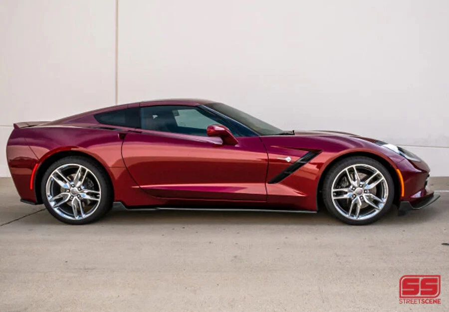 Fits 14-19 Corvette C7 Street Scene 5pc Ground Effects Kit Matte Black 950-70624 - Image 2 of 4