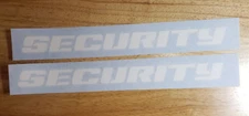  Security Decals Stickers Company Vehicle Vinyl Gloss white 24"(2)  Fast USA