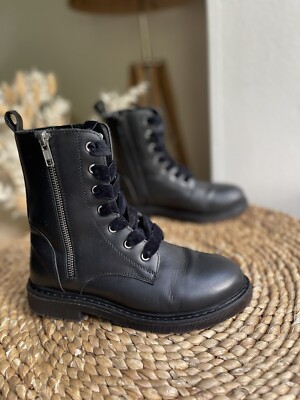 Carvela Strategy 2 Schwarz Leder Schnürboots EU 37 UK 4