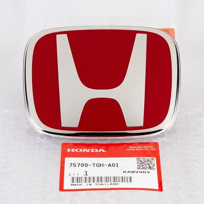 GENUINE STYLE FRONT RED 75700TGHA01 EMBLEM CIVIC TYPE R FK8 2017-2021