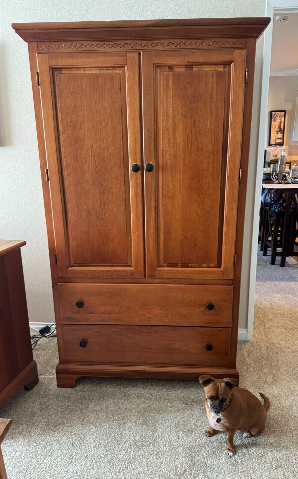 Vaughan Bassett Armoire Wardrobe Solid Maple 72" H 40" W 20" D EX Condition eBay