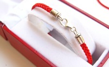 kabbalah red string silk bracelet 925 sterling silver luck classic luxury