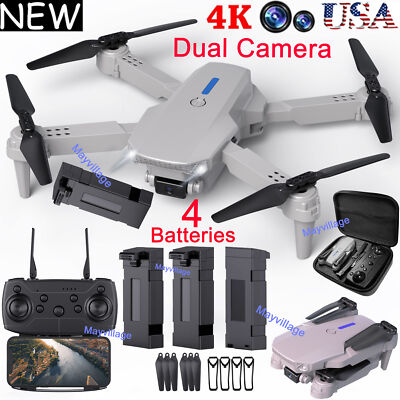 Drone Pliable Avec Caméra Grand Angle - 3 Batteries - Wifi Et Contrôle à Distance