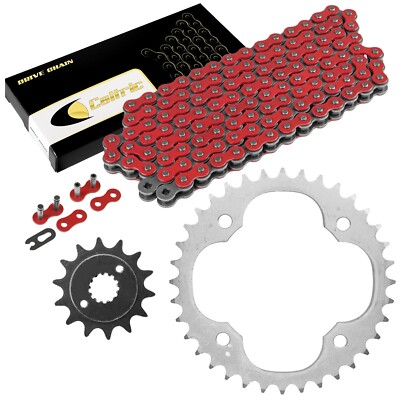 Red Drive Chain And Sprockets Kit for Suzuki LTR450 Quadracer 450 2006-2009