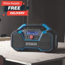 Erbauer ERD18-Li 230V or 18V DAB / FM Radio 357VV Bluetooth / Aux Input New