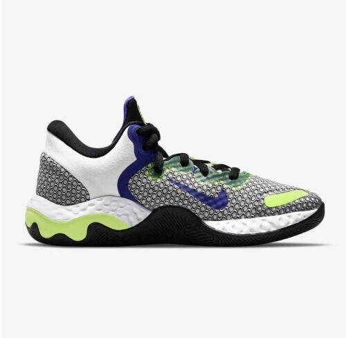 Men's Nike Renew Elevate 2 Basketball Shoes CW3406 101, White/Black/Volt US Sz 8 - Image 2 of 4