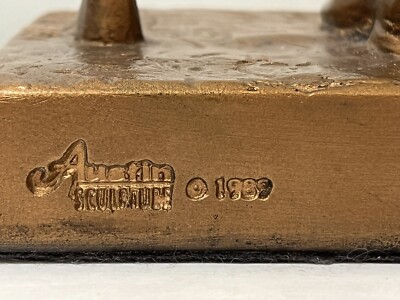 Austin Sculpture Golfer 1989 Heavy Resin Covered Bronze 16 Inch