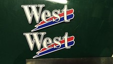 2x West Decals, Motorcycle, Car, Gilera, italjet,  Racing Sticker Printed Vinyl
