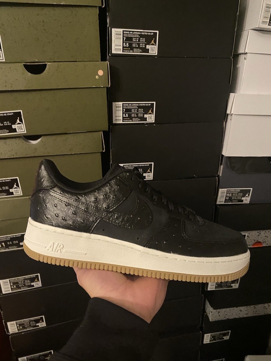 nike air force 1 black ostrich