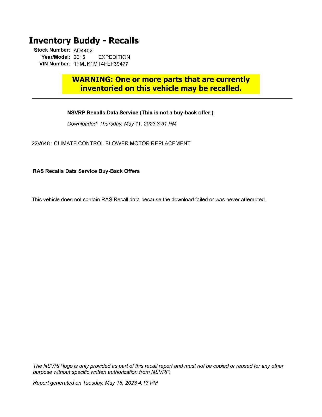 Used Running Board Control Module fits 2015 Ford Expedition Body
