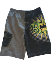 Batman boys surf board shorts size 5 pocket elastic waistband