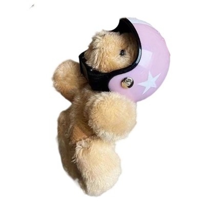 Helmet Bear Plush Keyring Girls Fashion Accessory Phone Bag Decoration Charm