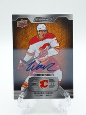2023-24 Upper Deck Engrained Rookie Auto Walker Duehr #136 Flames