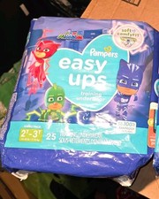 Pampers Easy UPS 2T-3T Training Underwear 25 Count Each, PJMasks