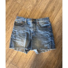 Madewell High-Rise Denim Mid-Length Casual Shorts Womens Blue Size 26 Classic