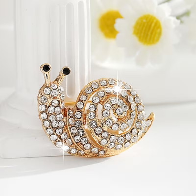 Gold Tone Snail Brooch   Cute Korean Style  Jewelry, Daily Wear Gift