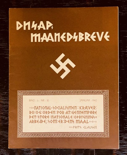 WW2 DANSH DENMARK DNSAP NAT. SOC. Magazine Jan. 1942 MINT RARE