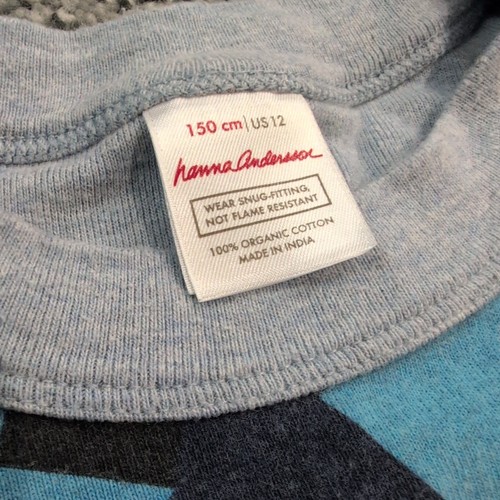 Hanna Andersson boy 150 US 12 Short John PAJAMAS summer blue camo organic cotton - Picture 3 of 8