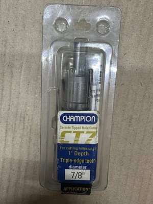 Champion CT7 1-7/8in. Carbide Tipped Hole Saw 1in Depth for Drilling Metal