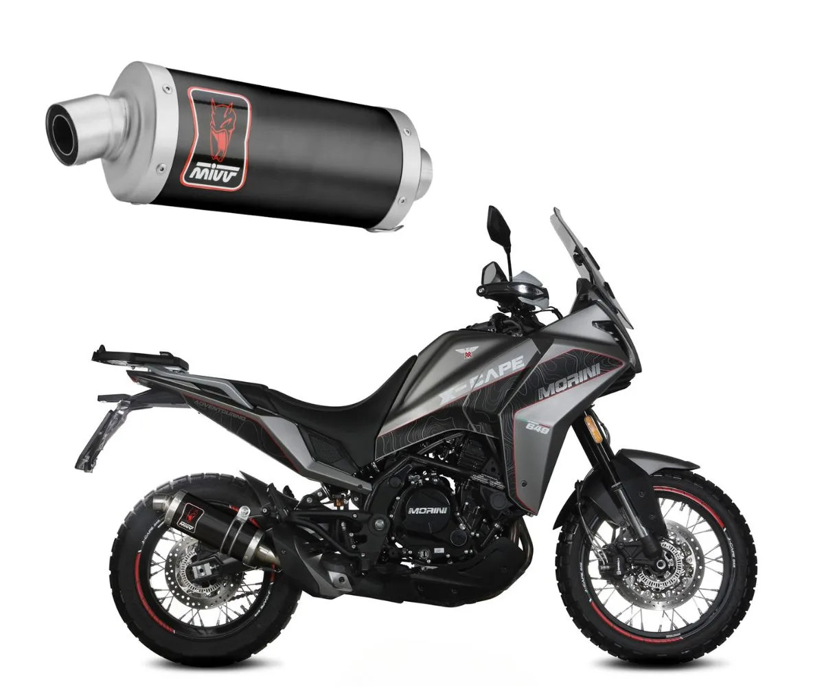 Exhaust muffler MIVV DAKAR Dark Steel for MOTO MORINI X-CAPE 2021 > 2024