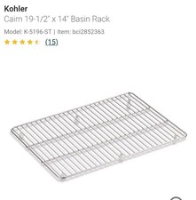 Kohler K-5196-ST Cairn 19-1/2" x 14" Basin Sink Rack - Stainless Steel