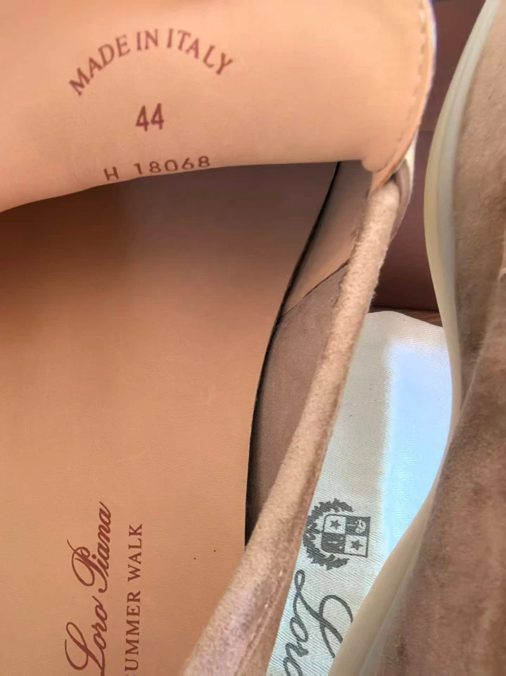 Tênis LORO PIANA Masculino Moda Mocassim Sapatos Macios Causais Tamanho US10(44) - Imagem 4 de 4