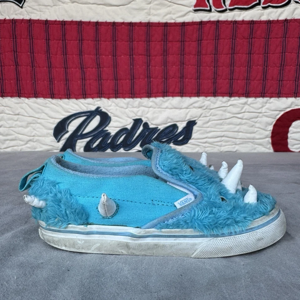 Talla 10c - Vans Zapatos sin cordones Azul Blanco Monster Niño Pequeño Foto 2 de 4