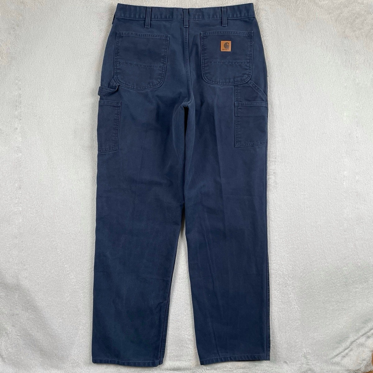 パンツ Carhartt B11 Washed Duck Work Pants NAVY Carhartt Washed Duck Utility Work Pants Mens 34x33 Blue