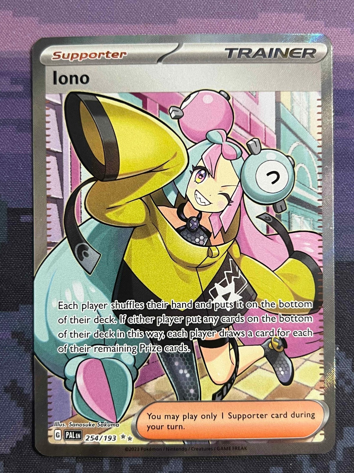 Iono 254/193 Pokemon Paldea Evolved Ultra Rare Near Mint Card NM 1