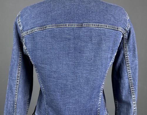 WEEKEND MAX MARA Blue Denim Silver Button Jean Jacket Size US 4 IT 38 - Picture 11 of 15