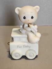 Precious Moments 1985 May Your Birthday Be Warm For Baby Train