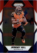 2017 Panini Prizm Prizms Red White and Blue #145 Jeremy Hill - FB