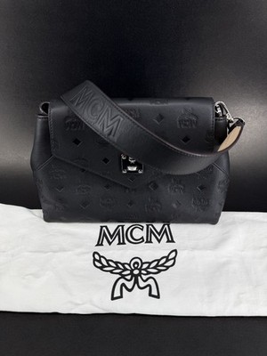 Authentic MCM Crossbody Bag Visetos Monogram Shoulder Bag W/ Dust Bag