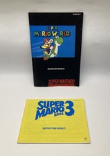 Super Mario World Super Mario Bros 3 Nintendo SNES Instruction Manual Booklets