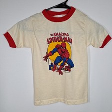 NOS 1981 Marvel Spider Man Youth T-Shirt Size 7