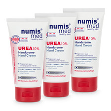 numis med Handcreme 10% Urea f&uuml;r trockene H&auml;nde - Hand Creme vegan 3x 75 ml