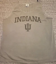 Indiana University Tank Top Sz XL Grey Comfort Colors IU Hoosier 