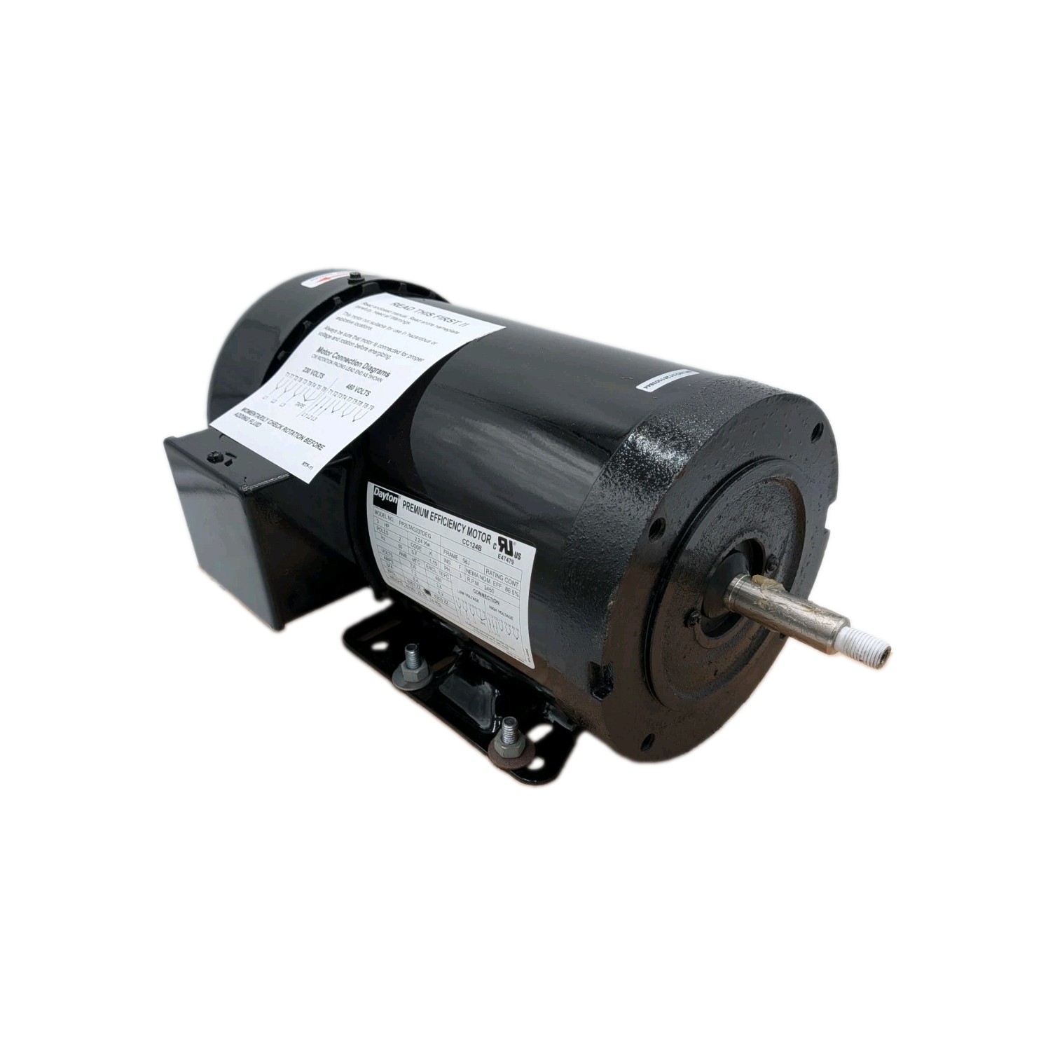 Dayton PP2LTAG23TCG 3 HP Centrifugal Pump Motor 3 Phase 230/460V 3450 RPM TEFC