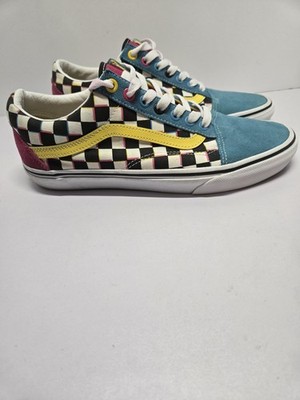 Vans Old Skool Crazy Checks Skate Shoes M8 / W9.5 Suede Canvas Checkerboard