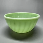 Vintage Fire King JADEITE Green Swirl 6" Glass Mixing Bowl - MINTY