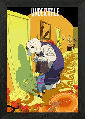 Undertale: Toriel und Frisk Illustr gerahmtes Wandbild Poster Leinwanddruck Bild